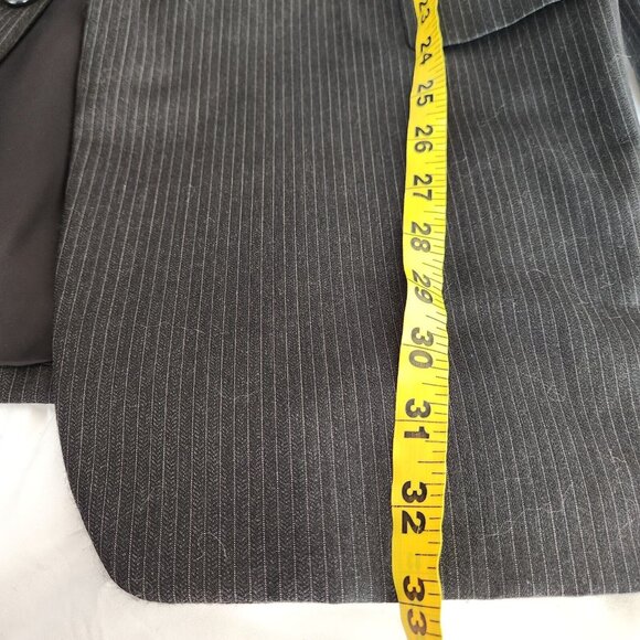 Hickey Freeman x Loro Piana Suit Wool Tasmanian Super 120s Pinstripe 43L Gray - Picture 5 of 16